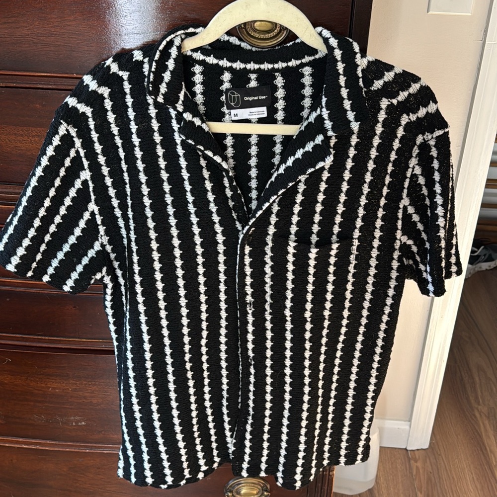SHEIN Monochrome Patterned Men's Shirt